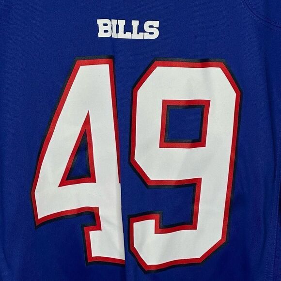Buffalo Bills Jersey Mens Blue Red On Field #49 Tremaine Edmunds Nike Size XL - Picture 4 of 7